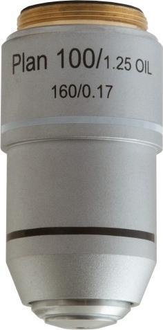 Mikroskop Levenhuk Obiektyw planarno-achromatyczny Levenhuk MED 100x