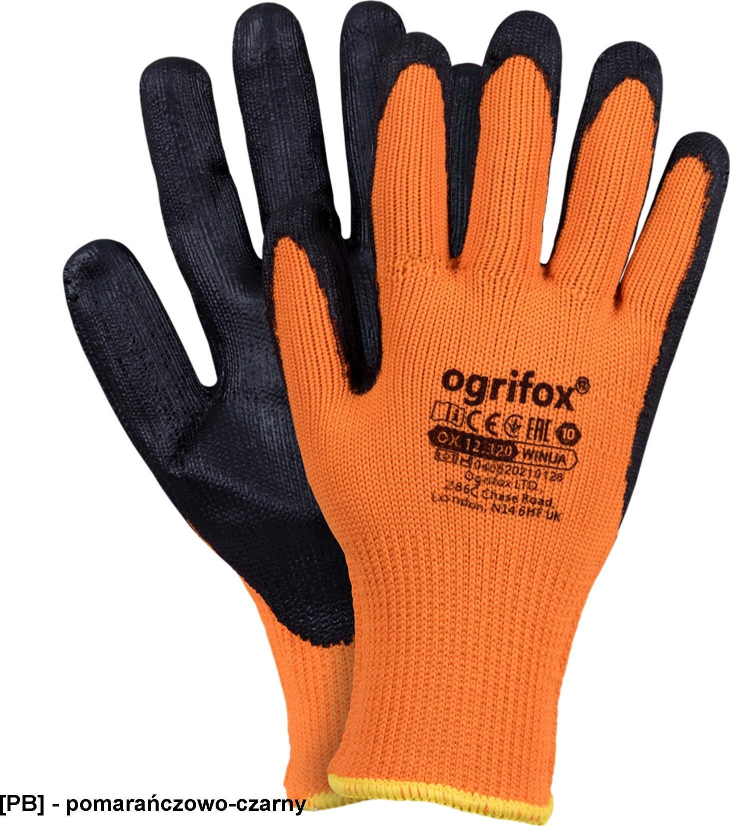 R.E.I.S. OX-WINUA - Rękawice ochronne ocieplane, powlekane