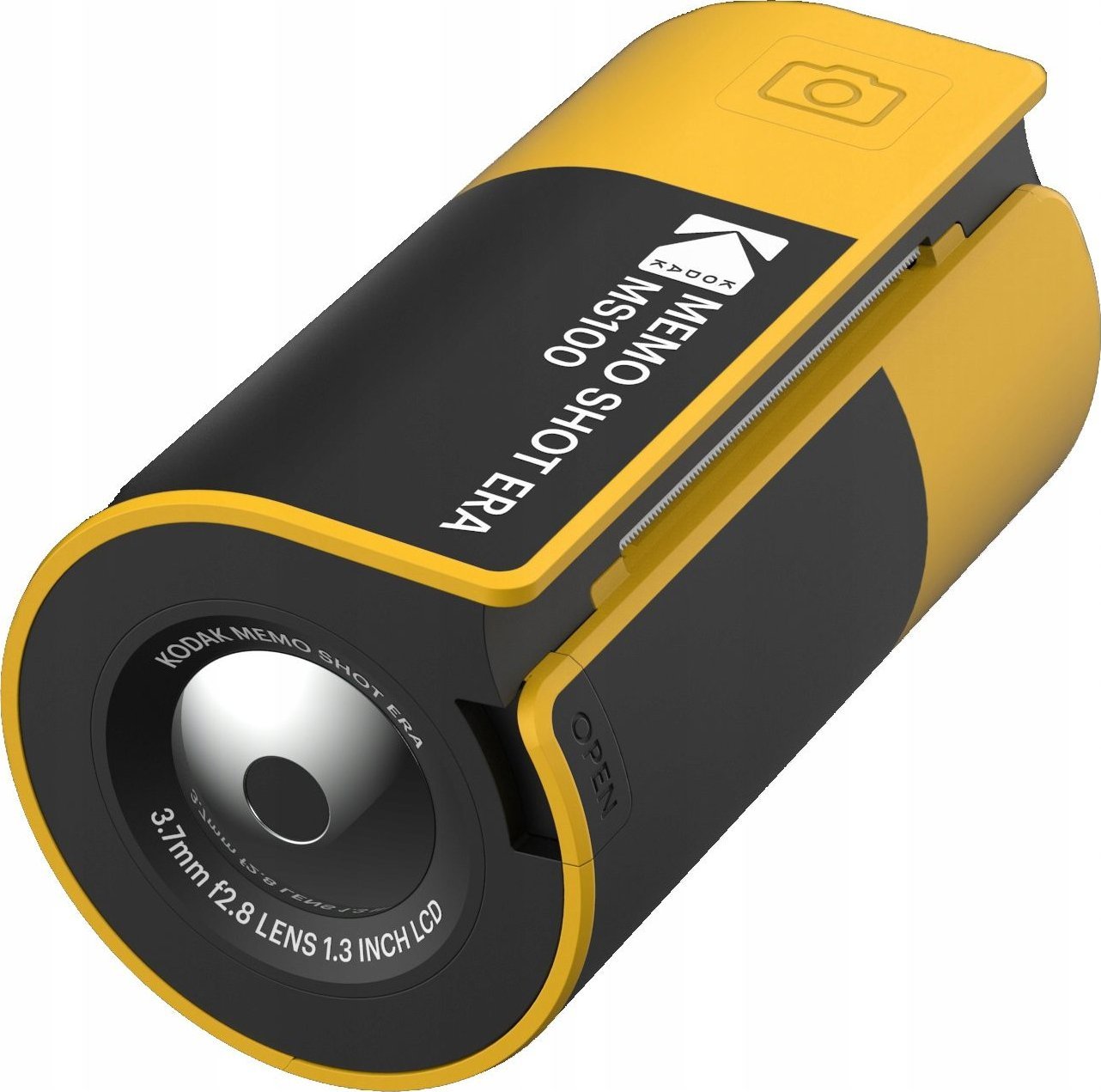KODAK Memo Shot ERA 2w1 Aparat Drukarka Bluetooth do Zdjęć Etykiet Naklejek / M100 / Żółty