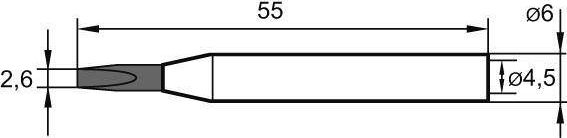 Ersa Grot lutowniczy, dłutowy, prosty 0162KD Ersa