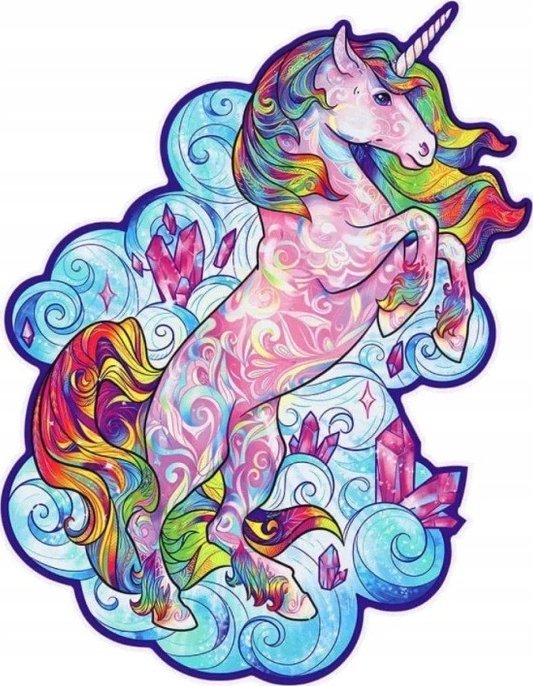 Pan i Pani Gadżet Puzzle Drewniane Dla Dorosłych Kolorowy Jednorożec Unicorn