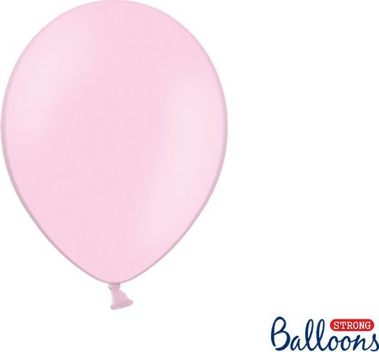Party Deco Stiprūs balionai 27 cm Pastel Baby, rožiniai, 10 vnt. () - 26353825