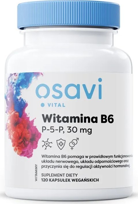 Osavi Osavi - Witamina B6, P-5-P, 30 mg, 120 vkaps