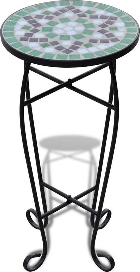 Elior Zielono-biały mozaikowy stojak na kwiaty - Cadix