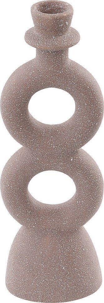 Beliani Świecznik ceramiczny beżowy NAOUSA