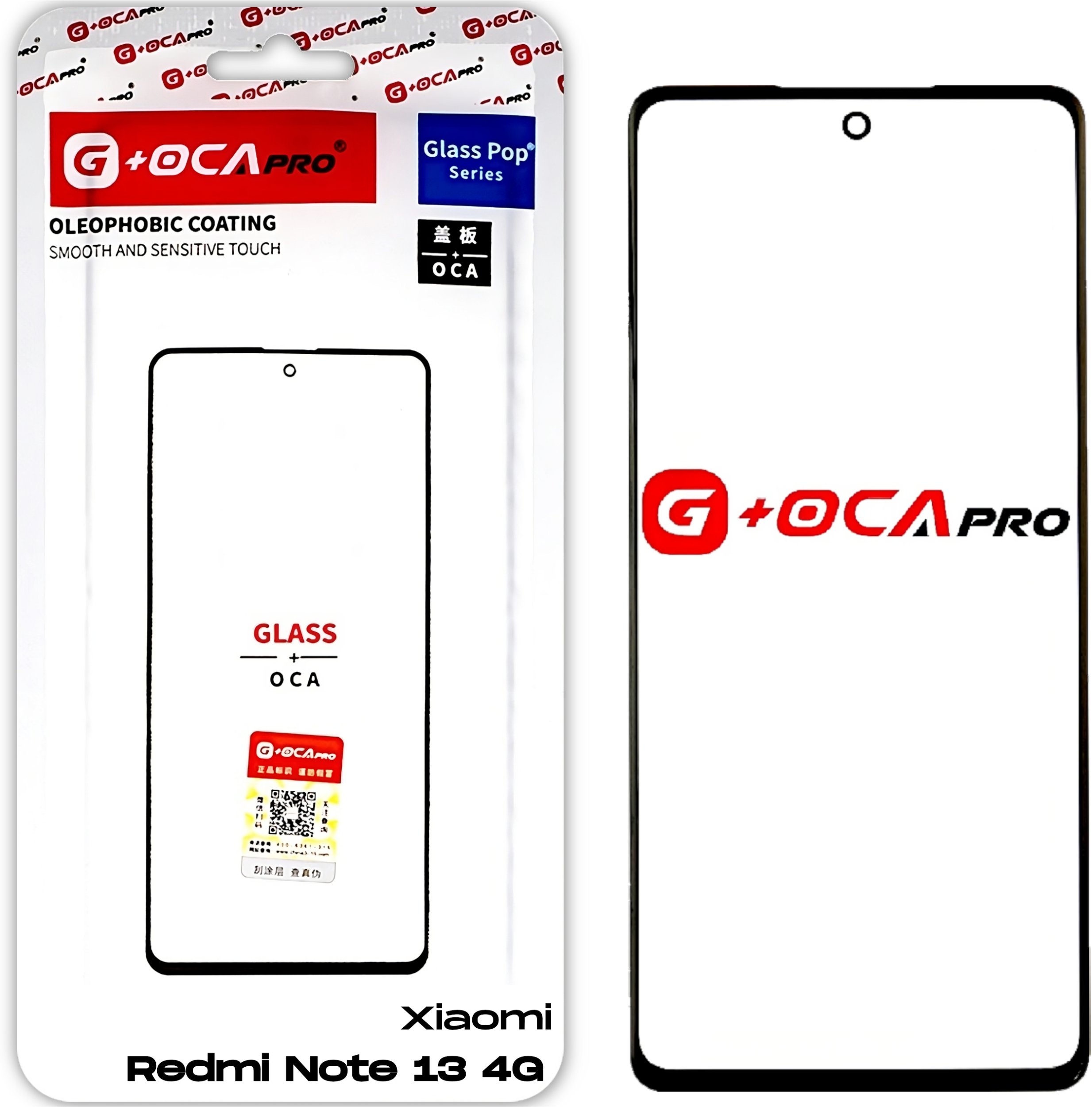 Xiaomi Redmi Note 13 4G Szyba z Klejem OCA do Refabrykacji Zbitego Ekranu