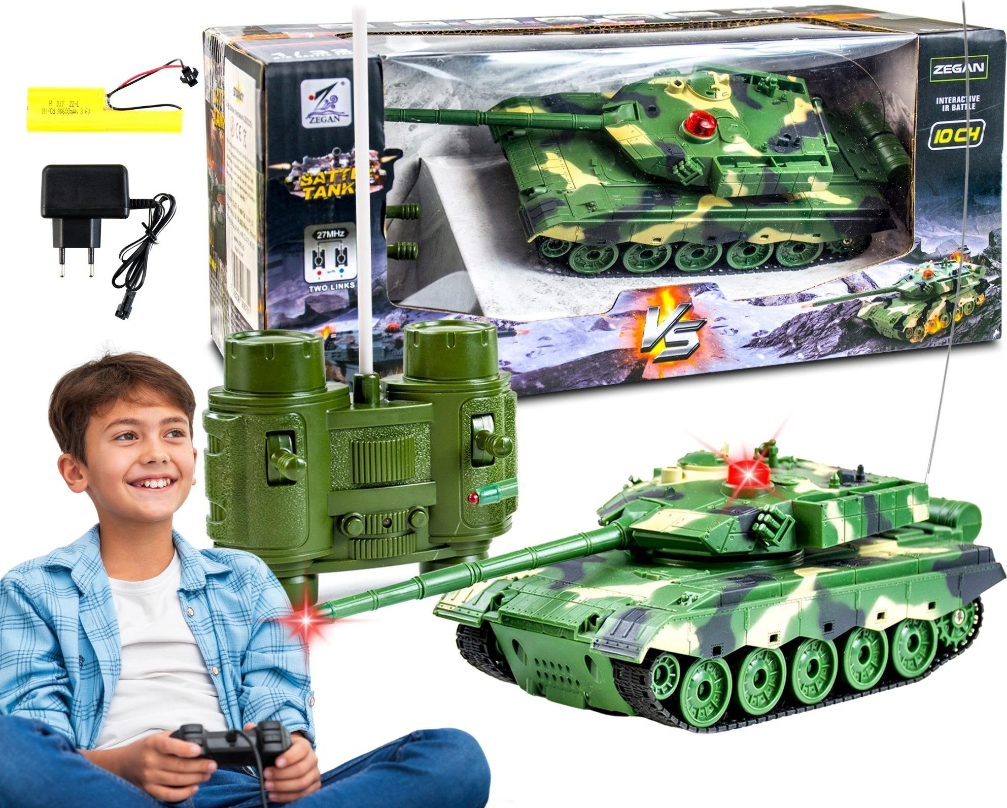 Ciuciubabka Auto zdalnie sterowane Czołg na pilot Akumulator