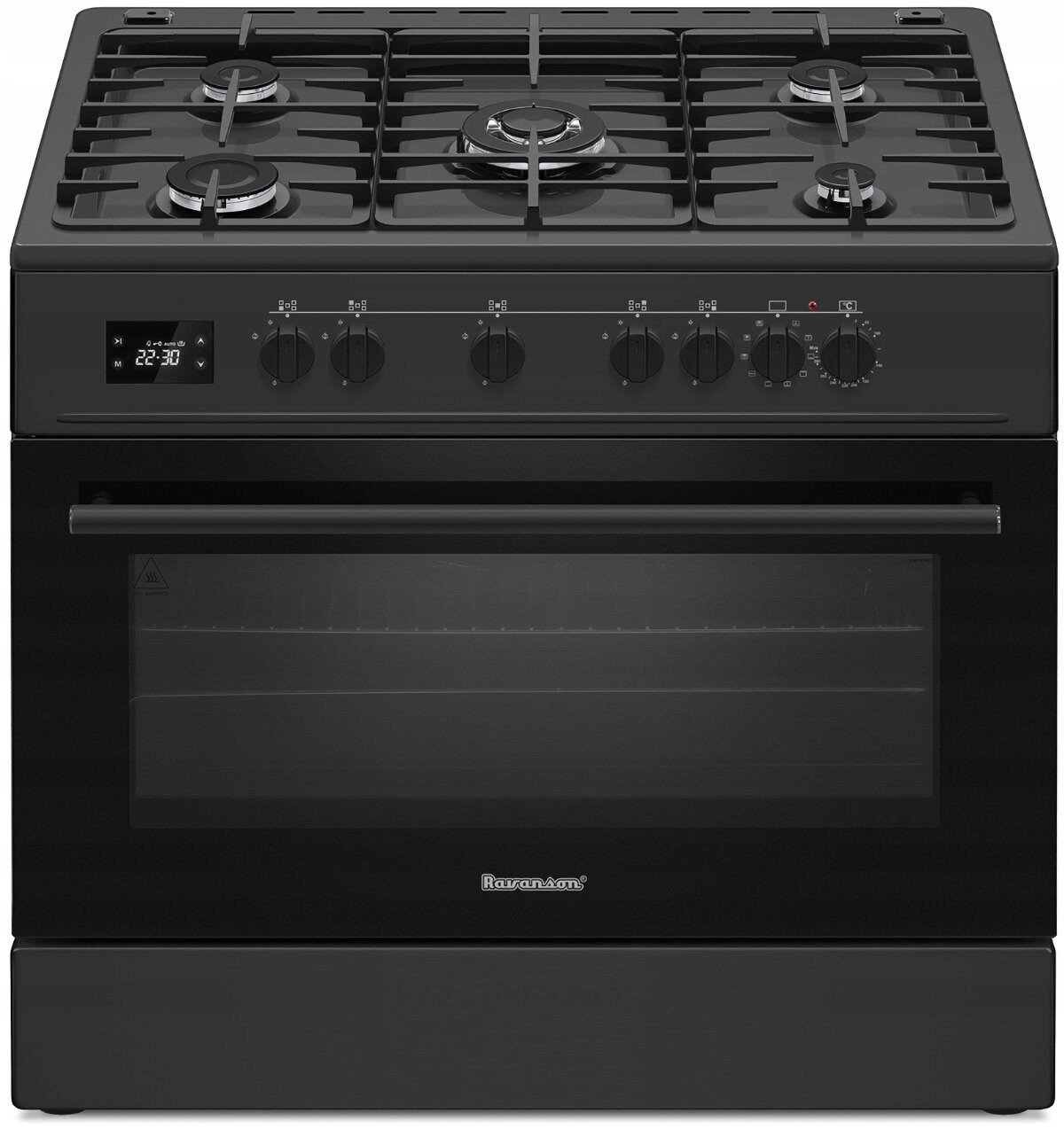 Kuchnia gazowo elektryczna Ravanson KWGE-K90A Cheff Modern Black (czarny)