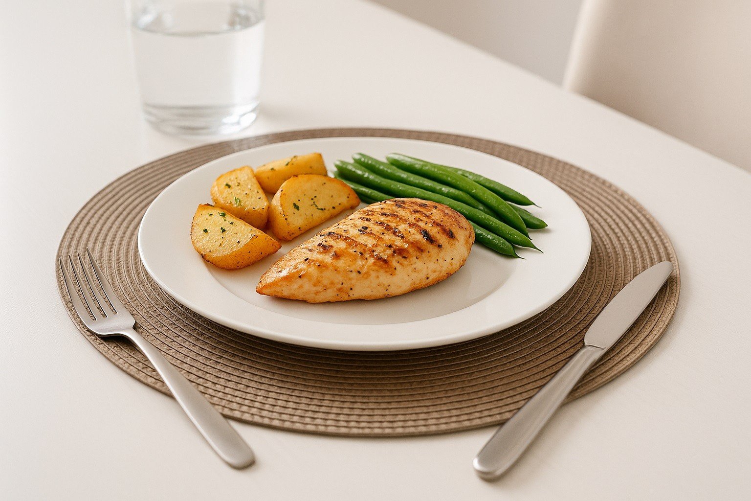 Talerz płytki obiadowy 26 cm Krem P2393