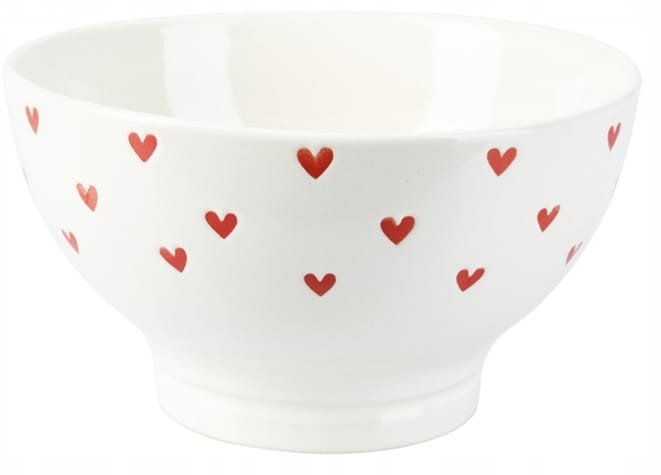 Miska ceramiczna z serduszkami 450ml Idealna na śniadanie przekąski