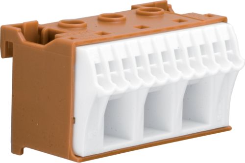 Hager Blok samozacisków QC 63A brązowy 14 przyłączy 33 x 60 x 34mm (KN14P)