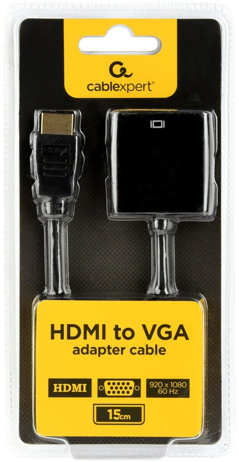 Adapter AV Gembird HDMI - D-Sub (VGA) czarny