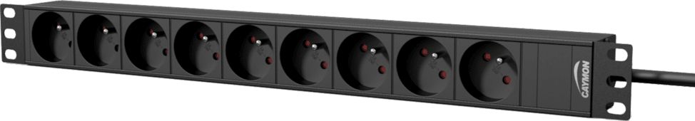 Caymon Listwa zasilająca 19" 9x French Type E 2.5 m (PSR109F/B)