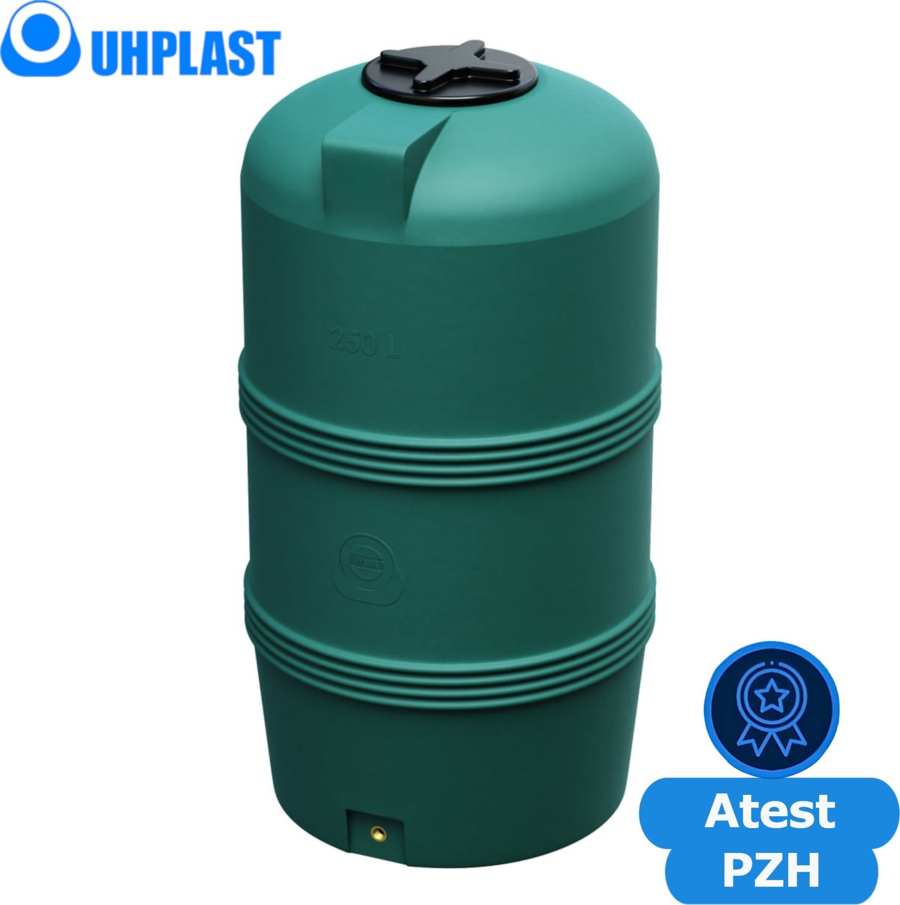 UHP Zbiornik na wodę 250l UHP VERTICON V-250 Ciemnozielony