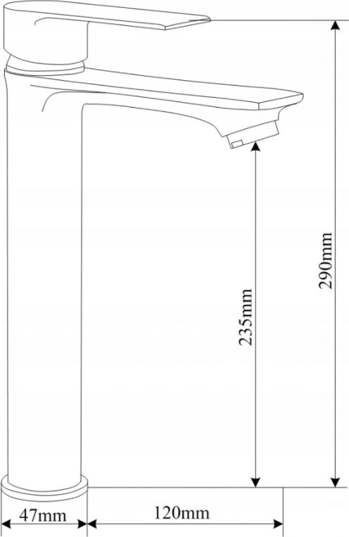 Bateria umywalkowa Mexen Royo stojąca chrom