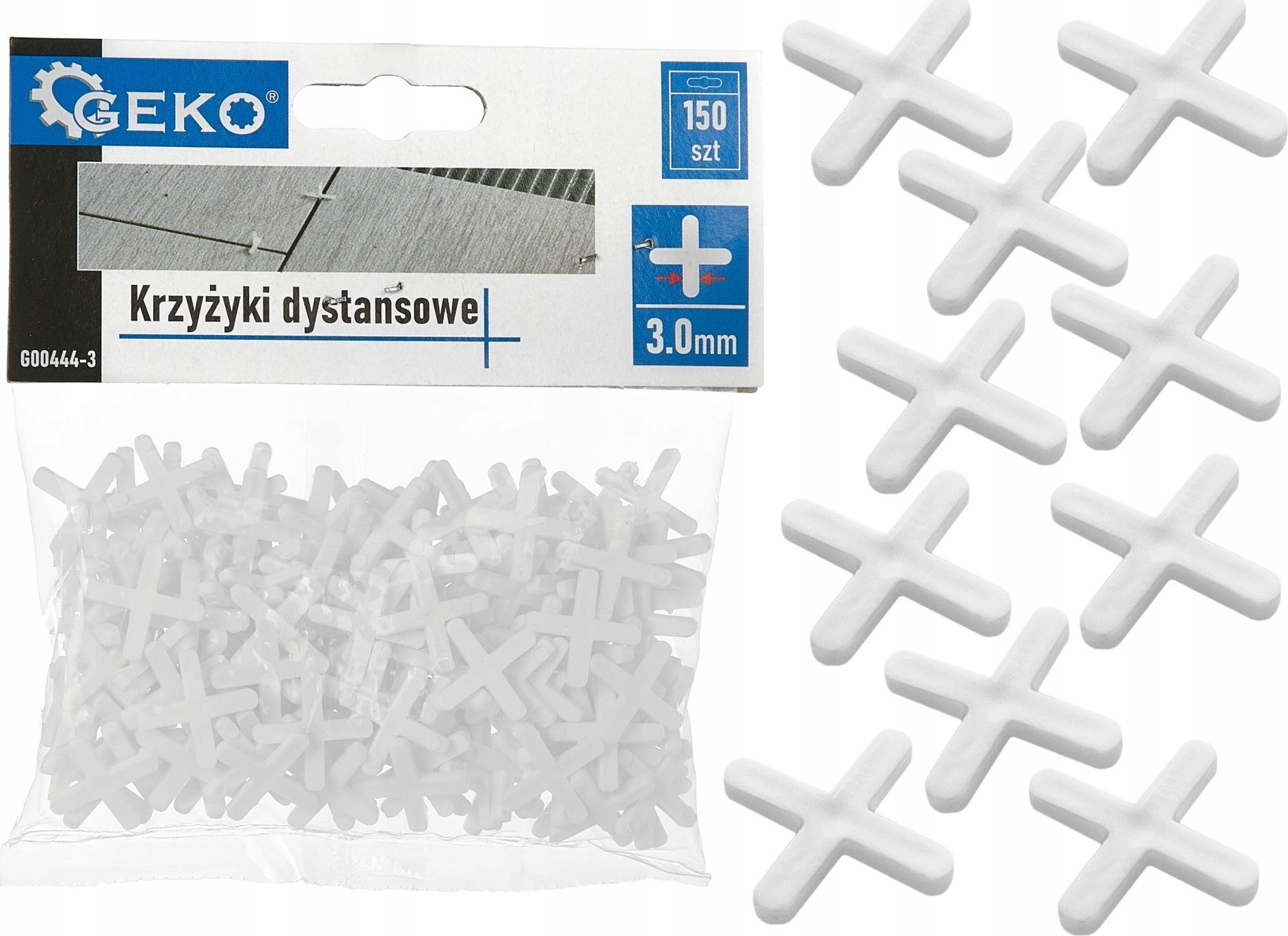 Geko Krzyżyki dystansowe - 3,0mm - op.150szt (100)