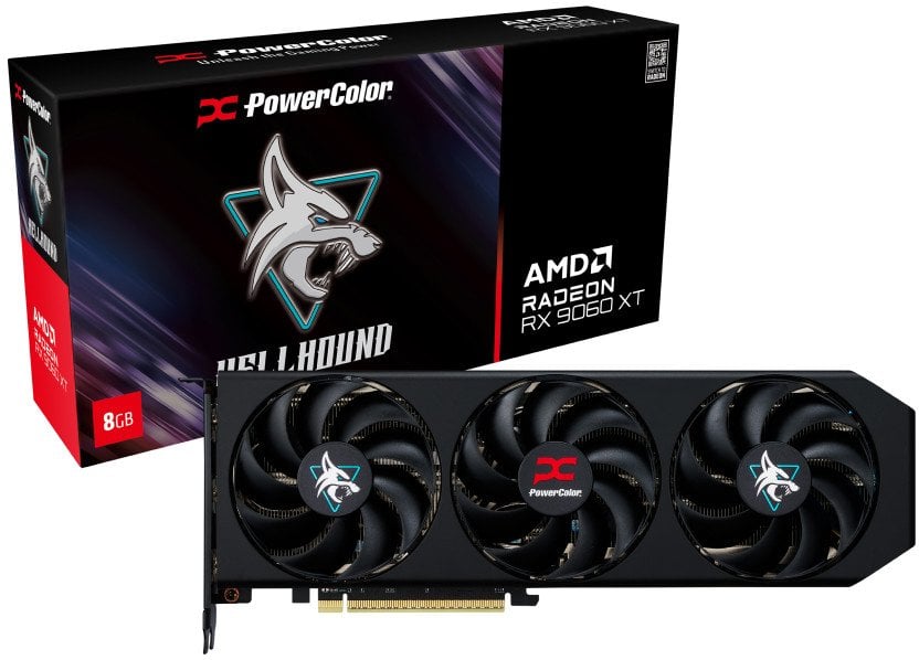 Karta graficzna POWERCOLOR Hellhound Radeon RX 9060 XT 8GB GDDR6 (RX9060XT 8G-L/OC)