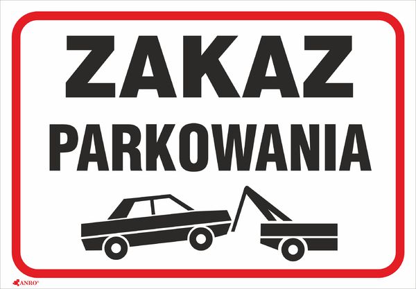 ANRO Tabliczka Zakaz parkowania (89/L/P)