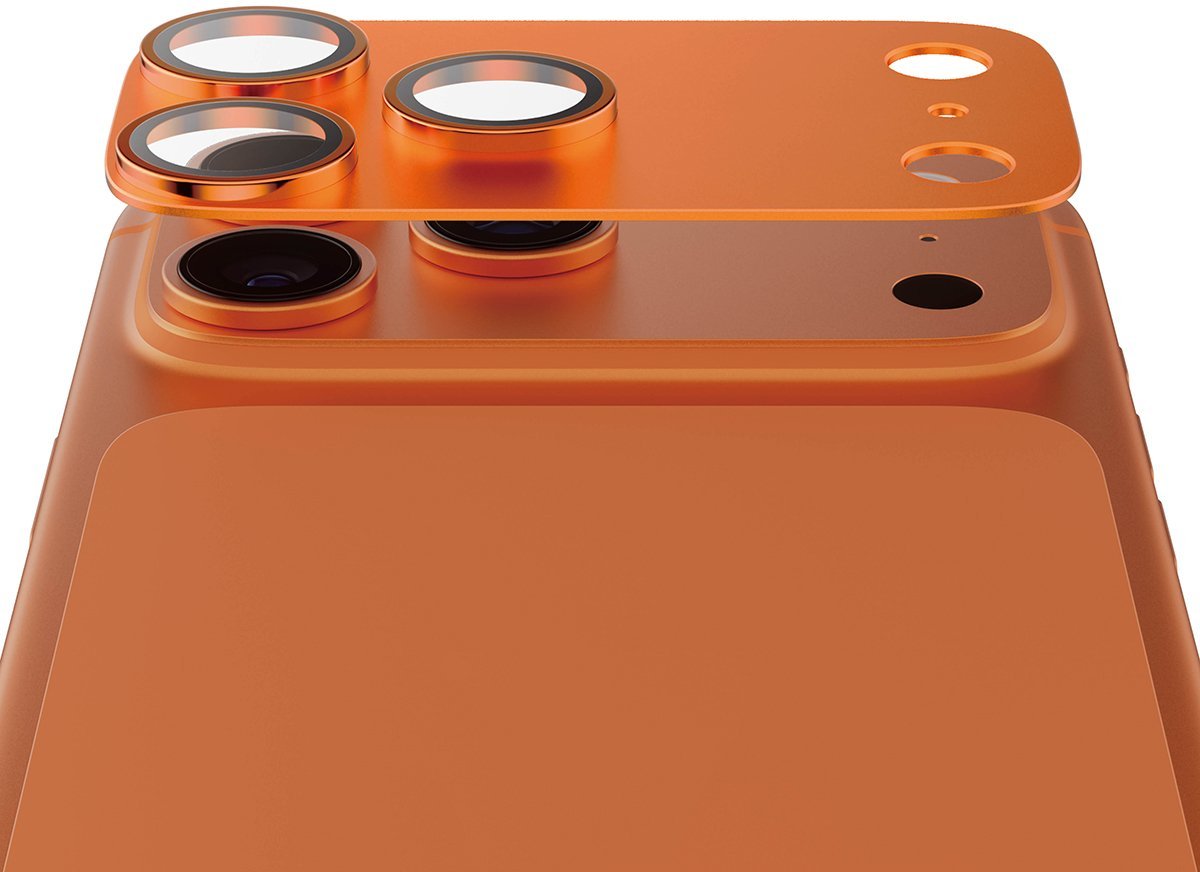 Szkło hartowane na obiektyw PanzerGlass Fender Camera Protector do iPhone 17 Pro Max pomarańczowy