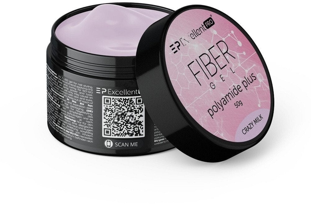 Cosmetics Zone Excellent PRO Fiber Gel Polyamide Plus budujący żel Crazy Milk 50g