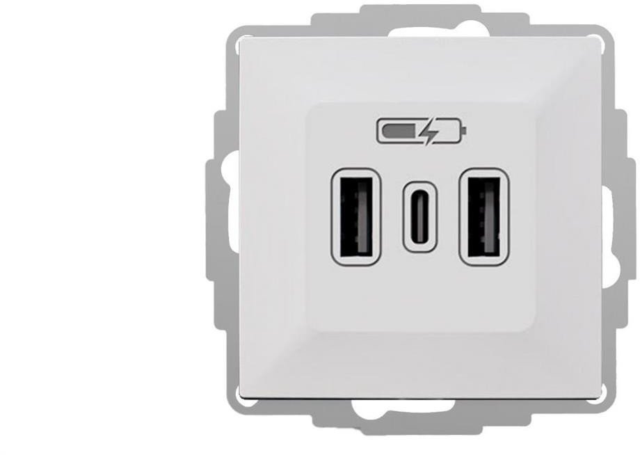 VESTRA ładowarka USB 2xA+C biały 3808-10