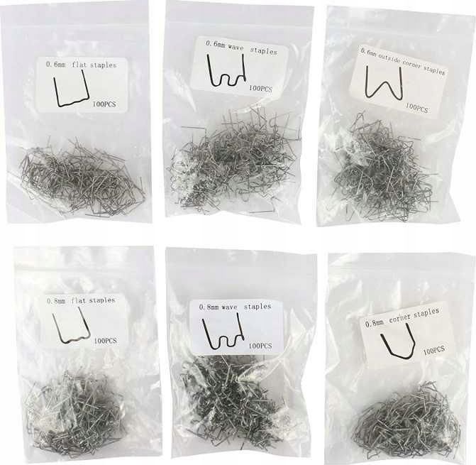 Techrebal ZSZYWKI 6 RODZAJÓW 600SZT DO ZSZYWACZA PLASTIKU