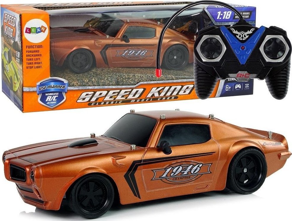 LeanToys Auto Sportowe R/C 1:18 brązowe Champion