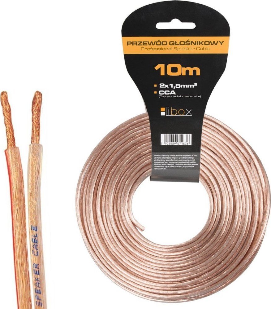 Przewód Libox Kabel głośnikowy 2x1,50 LB0008-10 LIBOX