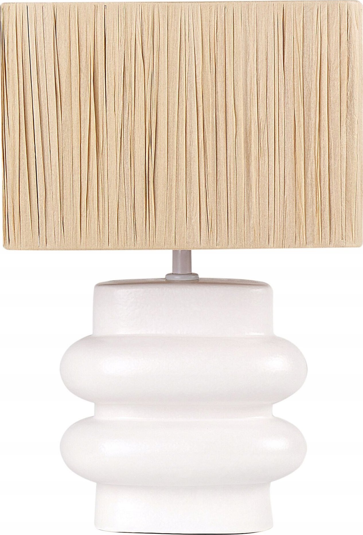 Lampa stołowa Beliani Lampa stołowa ceramiczna biała JUDY