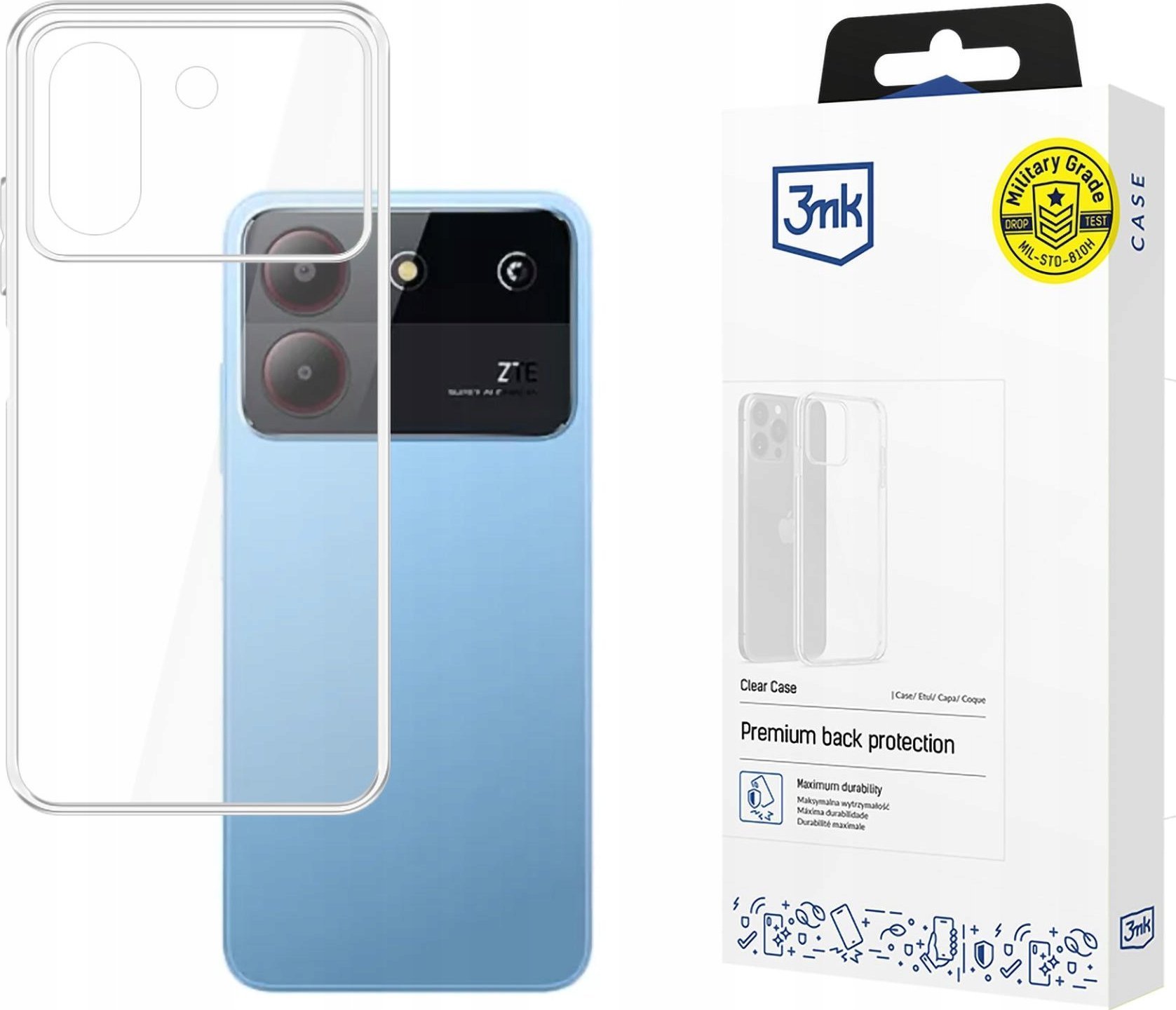 3MK Etui Clear Case do ZTE Blade A73