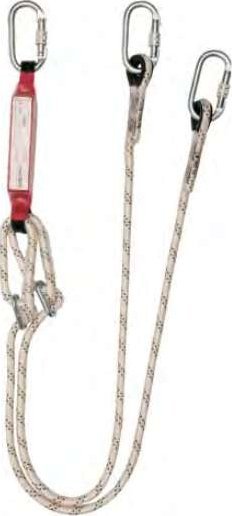 Protekt ABM/2 LB 102 - amortyzator bezpieczeństwa z podwójną linką regulowaną +zatrzaśniki AZ003 i 2AZ023