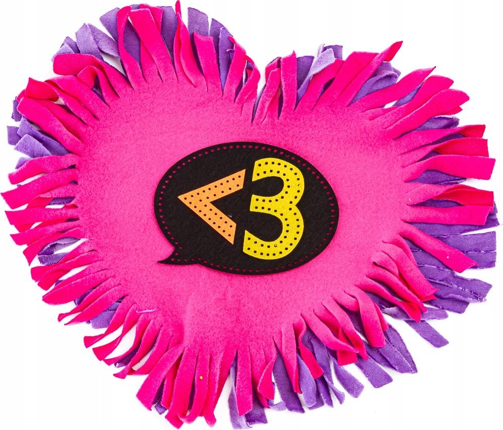 Kreatywny Zestaw, Wyszywanka, Pluszowa PODUSZKA Do Szycia DIY JASIEK SERCE SERDUSZKO