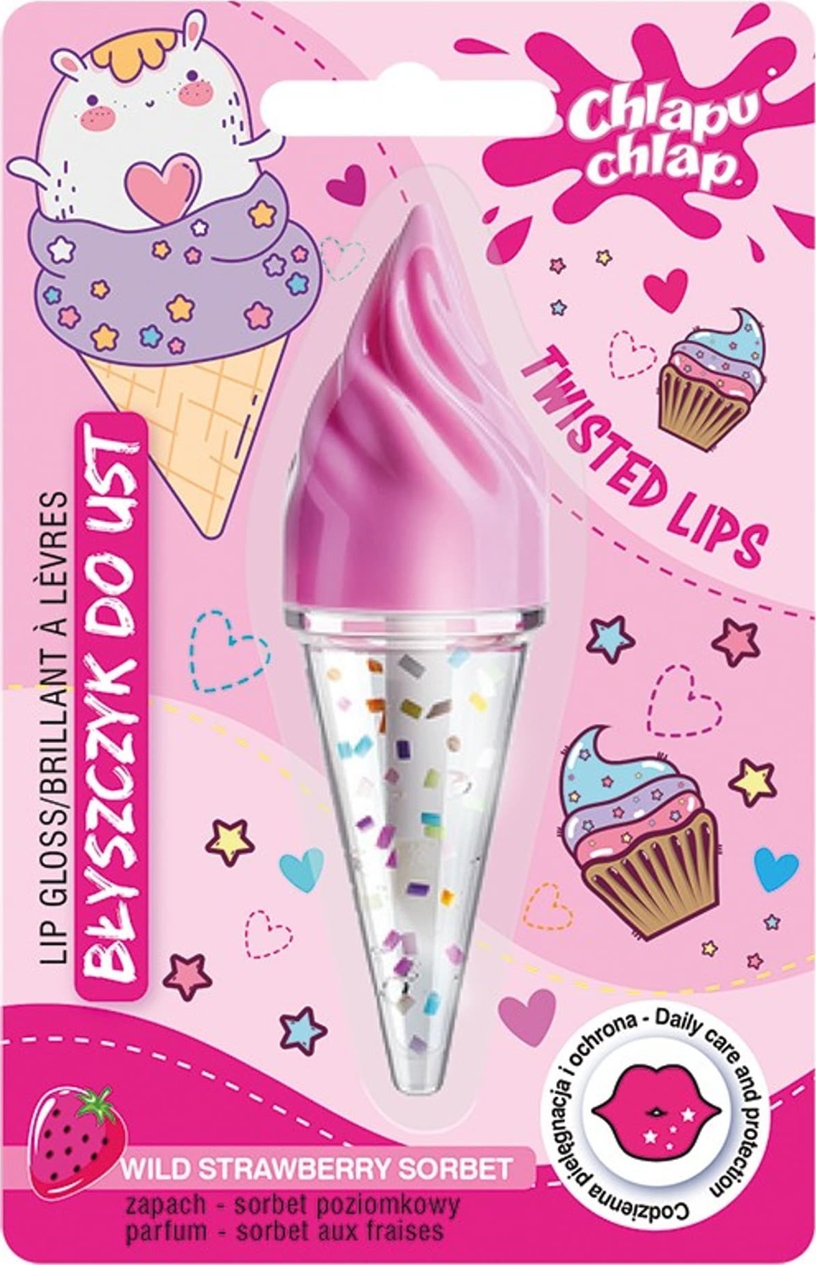 CHLAPU CHLAP Błyszczyk do ust Rożek - sorbet poziomkowy 4.5ml