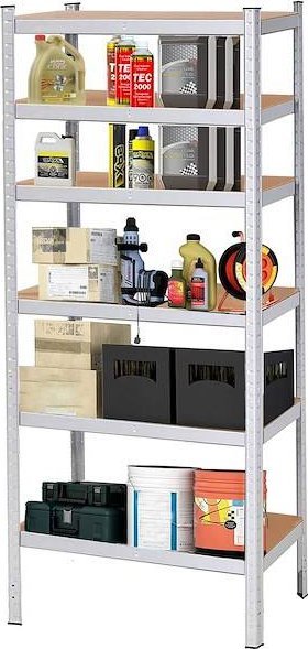 Springos Regał metalowy z 6 półkami 225x110x50 cm 900 kg do garażu, piwnicy UNIWERSALNY