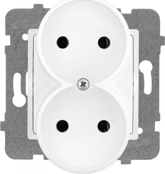 ROSA GNIAZDO PODWÃJNE B/U BIAÅE ROSA