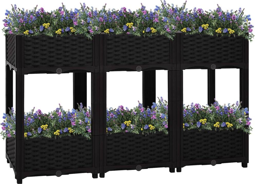 vidaXL Donica do podniesionej rabaty, 120x40x71 cm, polipropylen