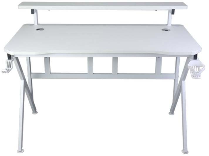 Biurko gamingowe z półką, Cobra CRF4011RGB White, LED RGB, 120 cm