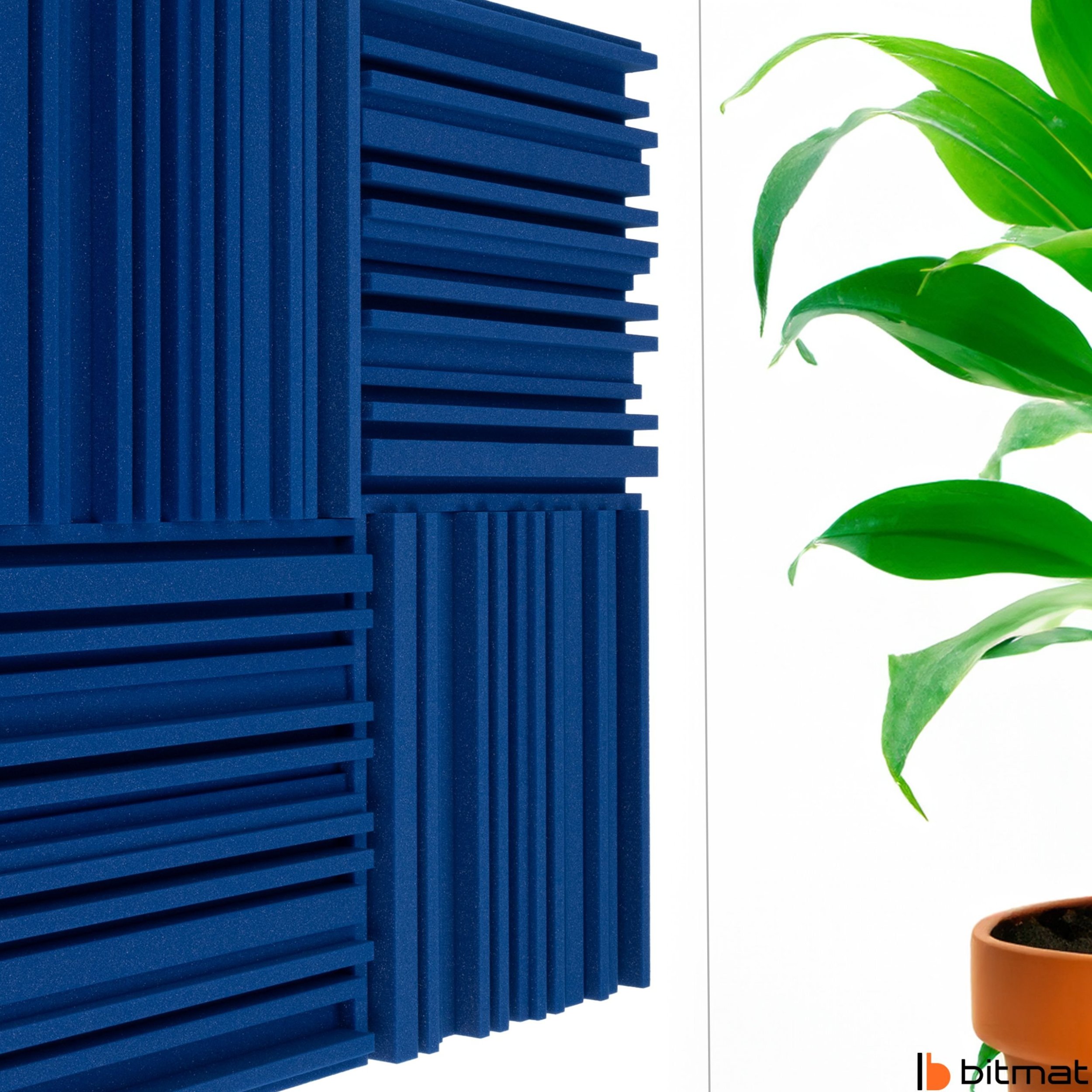 Panel akustyczny ozdobny poprawia jakość dźwięku w pomieszczeniu niebieski zestaw 12 szzt. 3m2