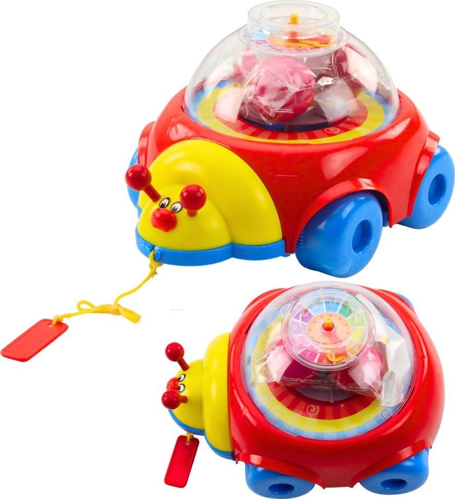 Biedronka Jeżdżąca Do Ciągnięcia Z Kulkami I Zegarem Kolorowa