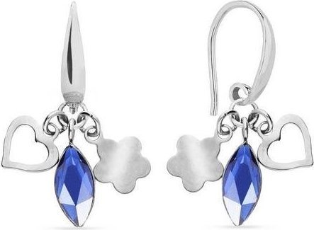 Spark Silver srebrne wiszące kolczyki spark z kryształami Uniwersalny