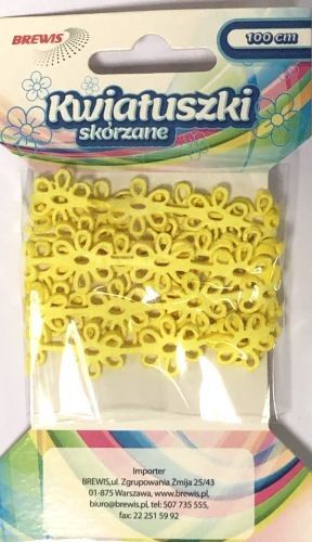 BREWIS Łańcuszek Kwiatki 1m KSL4 żółty Brewis