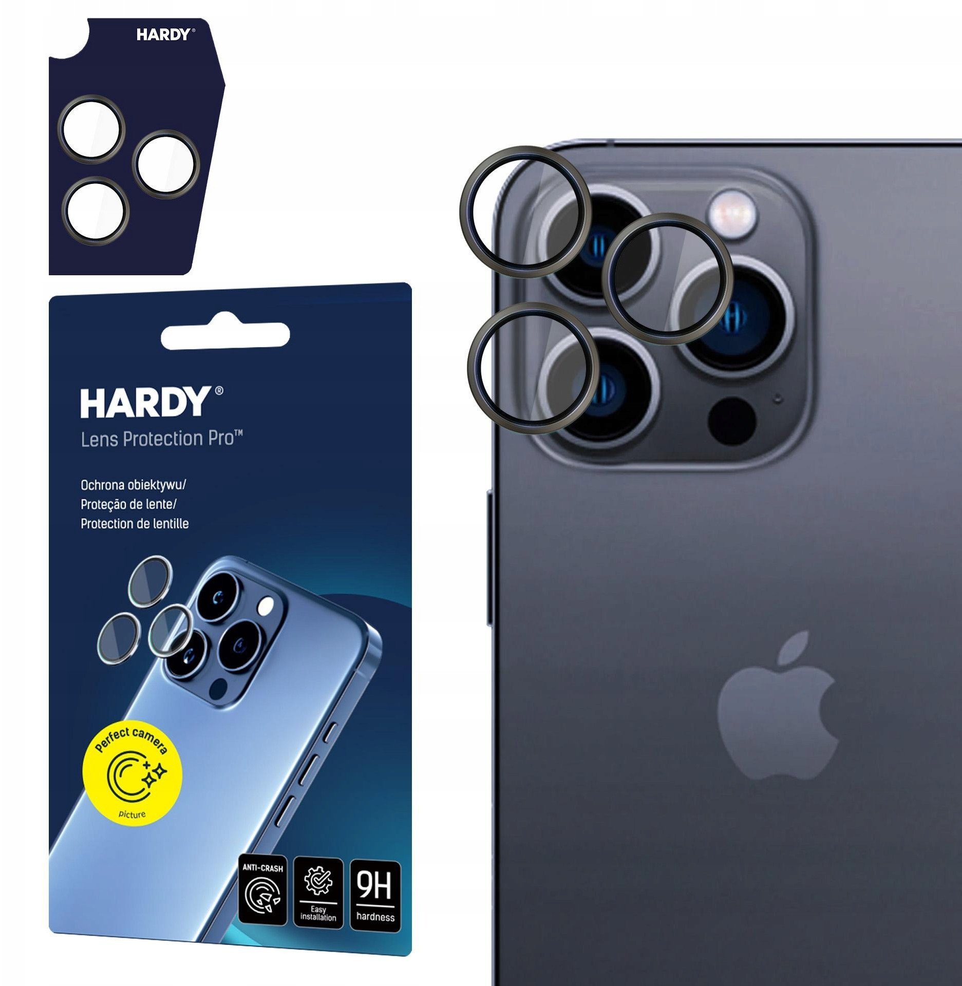 Apple iPhone 16 Pro /16 Pro Max- HARDY Lens Protection Pro Titanium Grey