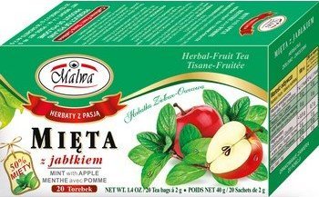 Mięta z jabłkiem Herbatka ziołowo-owocowa 20 torebek 40 g (20x2 g)