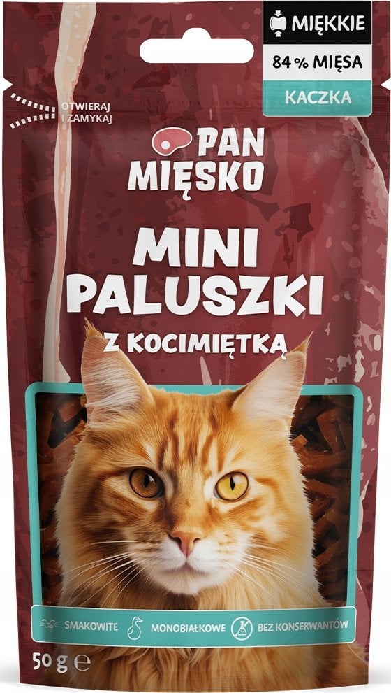 Przysmak dla kota Mini paluszki Kaczka z kocimiętką (dorosły) 50g