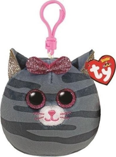 Breloczek TY Maskotka brelok TY Squish-a-Boos KIKI - szary kot 8,5cm 39565