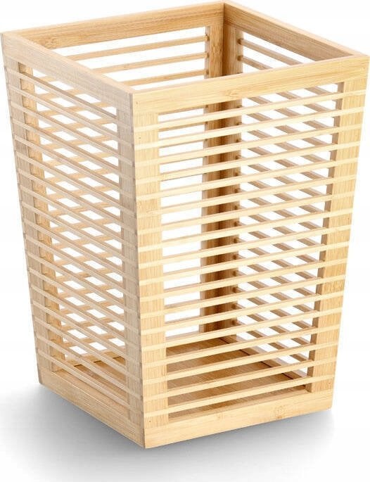 Zeller Bambusowy kosz na papier do biura, 23,5 x 23,5 x 33 cm