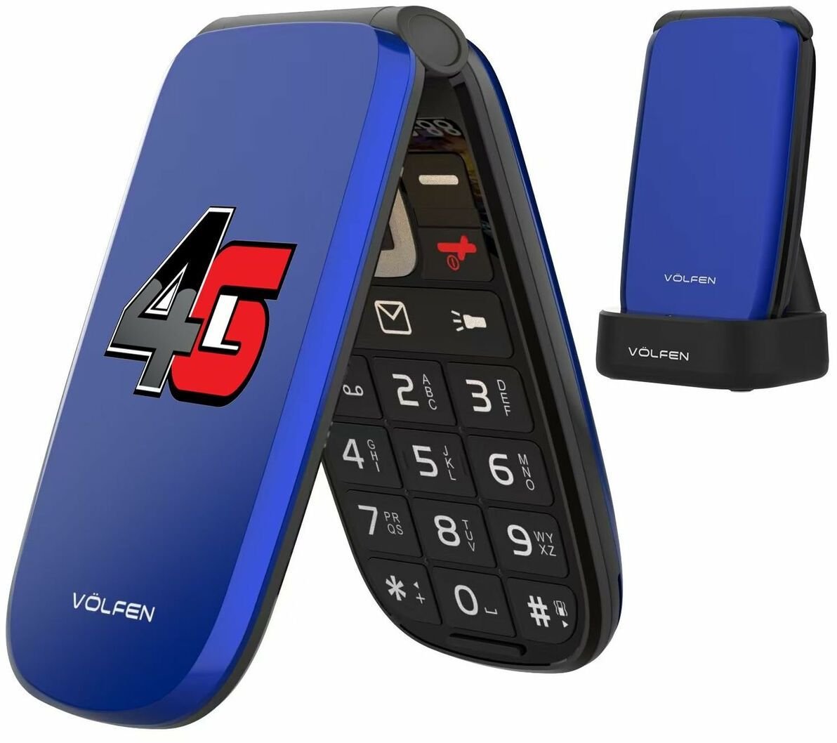 Telefon komórkowy dla seniorów Volfen ASTRO FLIP 48 MB 2,8" Niebieski 4G