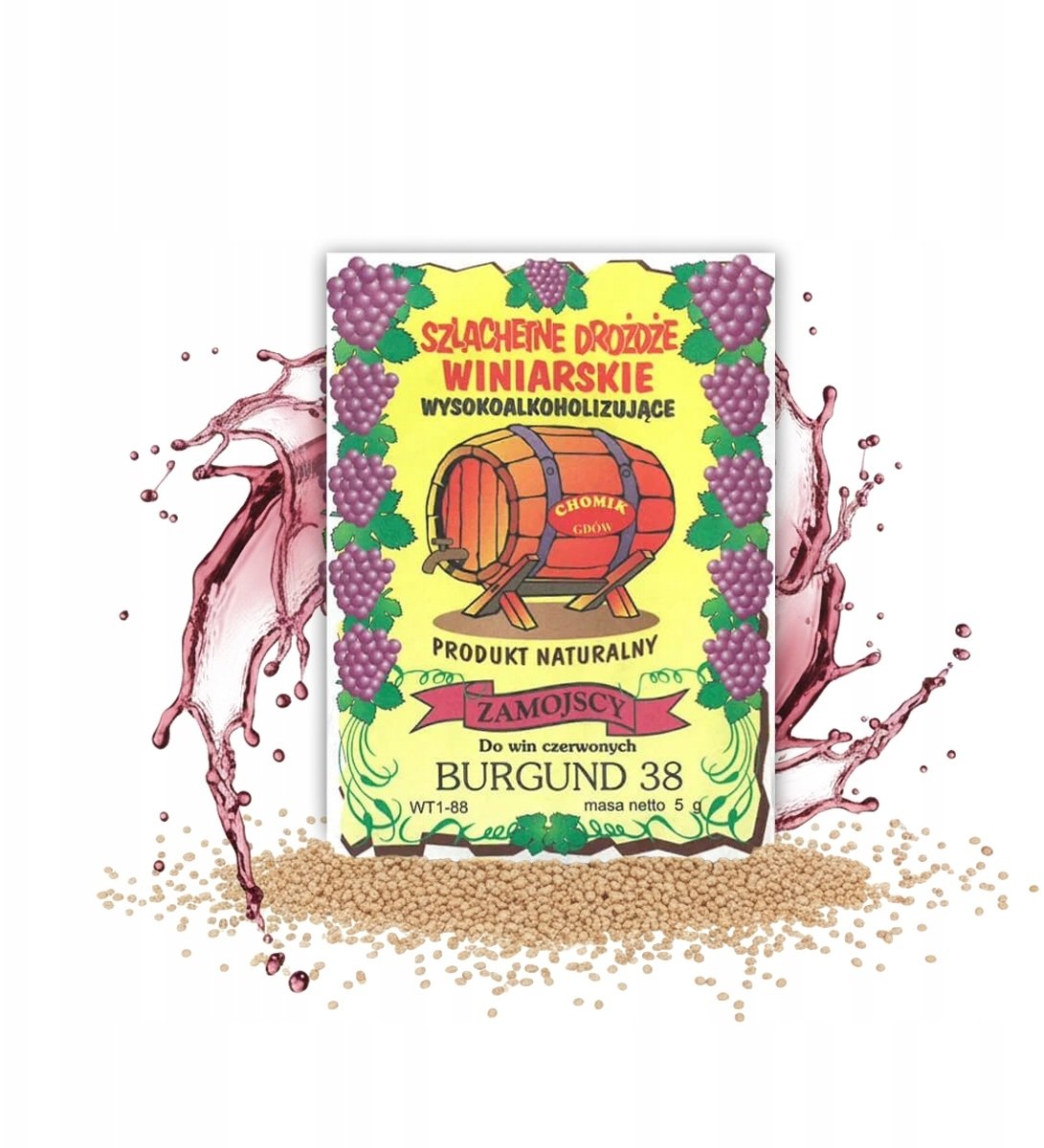 Bimberek SZLACHETNE DROŻDŻE WINIARSKIE ZAMOJSCY Burgund 38 do wina