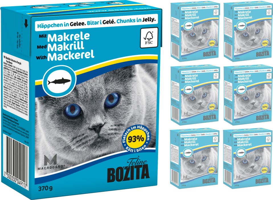 Bozita BOZITA Cat Makrela W Galaretce 6 x 370g
