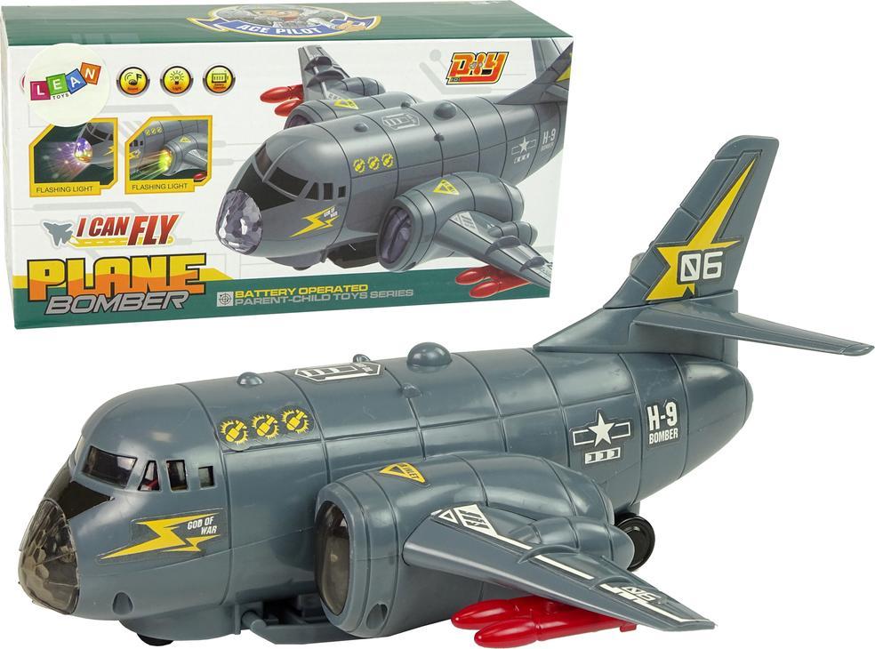 LeanToys Samolot transportowy bombowiec światło dźwięk